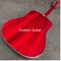 Custom 1960 Hummingbird Style Acoustic Guitar With Fixed Bridge Honey Burst Red Tortoised Pickguard All Solid Spruce Board Dove Guitar