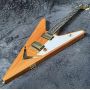 Custom Transparent Yellow Color Rosewood Fretboard Gold Hardware V Special Electric Guitar