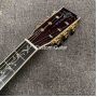 Custom OOO Body Yellow Painting Solid Rosewood Back Side Acoustic Guitar Bone Nut 43~48mm Nut Width