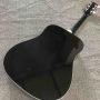 Custom Hummingbird Solid Spruce Top GB Acoustic Guitar in Black Color