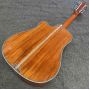 Custom 12 Strings 41 inch D45 style 12 strings KOA wood black ebony fingered real abalone inlaid acoustic wooden guitar