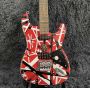 Custom Heavy Relic Floyd Rose Tremolo Bridge Red Frank 5150 Black White Stripes Edward Eddie Van Halen Electric Guitar