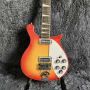 Custom Rickenback 600 Style Electric Guitar in Cherry Sunburst Color with R Tail System Bridge Accept Guitar OEM