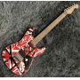 Edward Eddie Van Halen Heavy Relic Red Franken 5150 Black White Stripes Floyd Rose Tremolo Bridge Frankenstein Electric Guitar