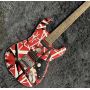 Edward Eddie Van Halen Heavy Relic Red Franken 5150 Black White Stripes Floyd Rose Tremolo Bridge Frankenstein Electric Guitar
