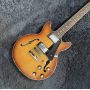 Custom ES335 ES339 ELectric Guitar, Semi Hollow Body, Tune-O-Matic Bridge, Lemon Sunburst Color