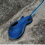 Custom Burl Maple Top ESP Electric Guitar in Ocean Blue Sunburst Color
