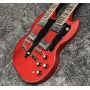 Custom 12/6 Strings 1275 Double Neck GSG Electric Guitar in Aged Wine Red