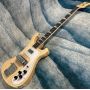 Custom 4 Strings Ricken 4003 Style Bass Electric Guitar, Burlwood Color, Accept Bass OEM
