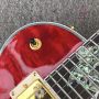 Custom burst color quilte maple top and back LP electric guitar with gold hardware