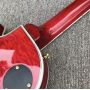 Custom burst color quilte maple top and back LP electric guitar with gold hardware