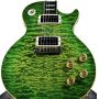 Custom GB Quilted Flamed Top Ripple HH Pickups Les Paul Style Electric Guitar in Green Burst
