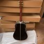 Custom 41 Inch Dreadnought D-45AA Abalone Binding Solid Rosewood Back Side Acoustic Electric Guitar in Yellow Natural Finish