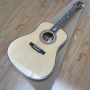 Standard dreadnought 41 inch D-45 acoustic guitar in natural color with life tree inlay