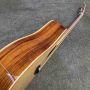 Custom Dreadnought Solid Spruce Top KOA Back Side Herringbone Binding Electric Guitar 