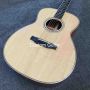 Custom 40 Inch OM Body Spruce Top KOA Back Side Herringbone Binding Electric Guitar 