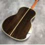 Custom 39 Inch 000-45 ebony fingerboard real abalone acoustic guitar