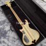 Custom Alembic Mark King Style 5 Omega Cut Bottom Body Electric Bass with Ebony Fingerboard Factory Burst Maple Top Neck Through