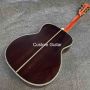 Custom Solid Cedar Top OM Body Ebony Fingerboard Abalone Binding Acoustic Guitar 