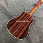 Custom 41 Inch AAAAA All Solid Cocobolo Wood Back Side Dreadnought Body D-28AA Fancy Abalone Sunburst Color Coco Acoustic Electric Guitar