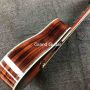 Custom 41 Inch AAAAA All Solid Cocobolo Wood Back Side Dreadnought Body D-28AA Fancy Abalone Sunburst Color Coco Acoustic Electric Guitar