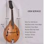 Custom Solid Spruce Top Flamed Maple Back Side A Style Mandolin Accept Mandolin and Banjo OEM