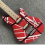 Custom Red and White Stripes Electric Guitar