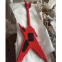 Custom Dean Razorback Dimebag Rebel Electric Guitar in Red Transparent Color