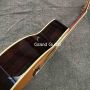 Custom Solid Spruce Top OM Body Ebony Fingerboard 40 Inch Real Abalone Acoustic Guitar
