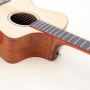 Custom Full Solid Sapele Wood 41 Inch Guitar Sharp Angel High Gloss Folk Guitar with Armrest