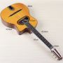 Custom High Gloss 41 Inch Jango Acoustic Guitar Folk Guitar Orange Django Guitar Gypsy Swing Jazz Solid Wood Spruce Top Logo on Headstock is Optional Accept Guitar OEM MOQ 200pcs