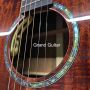 Custom GA Body Solid Ebony KOA Back Side Acoustic Electric Guitar with Armrest Double BIG Pickup Ebony Fingerboard