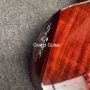 Custom GA Body Solid Ebony KOA Back Side Acoustic Electric Guitar with Armrest Double BIG Pickup Ebony Fingerboard