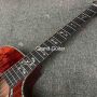 Custom GA Body Solid Ebony KOA Back Side Acoustic Electric Guitar with Armrest Double BIG Pickup Ebony Fingerboard