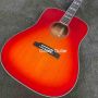 Custom Grand Hummingbird Acoustic Guitar Cherry Red Mahogany Back Side