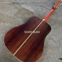 Custom king bird yellow painting solid spruce top ebony fingerboard acoustic guitar