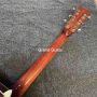 Custom king bird yellow painting solid spruce top ebony fingerboard acoustic guitar