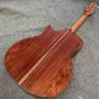 Custom Solid Ebony Santos Wood Acoustic Guitar-Solid Version