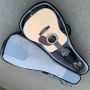Custom 41 inch deluxe solid Europe spruce top dreadnought body acoustic guitar with bag