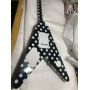 Custom Randy Rhoads Electric Guitar Solid Wood White Dot Glossy Finish Chrome Hardware Accept Guitar OEM