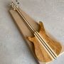 Maple+Rosewood Neck Thru Body Electric Bass Guitar, Upgrade Adjustable Bridge Available, Spalted Maple