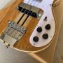 Maple+Rosewood Neck Thru Body Electric Bass Guitar, Upgrade Adjustable Bridge Available, Spalted Maple