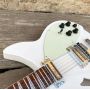 Custom 12 Strings Semi Hollow Body Electric Guitar in White Color 