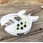 Custom 12 Strings Semi Hollow Body Electric Guitar in White Color 