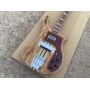 Custom Ricken Maple+Rosewood Neck Through Body Electric Bass Guitar Adjustable Bridge