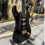 Custom ST Strat Electric Guitar with Black Color and Golden Hardware Mahogany Body and Neck