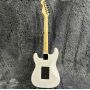 Custom Fender Style Strat ST Electric Guitar, Floyd Rose Tremolo Bridge, White Color, Mahogany Body, Maple Fingerboard