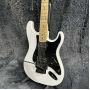 Custom Fender Style Strat ST Electric Guitar, Floyd Rose Tremolo Bridge, White Color, Mahogany Body, Maple Fingerboard