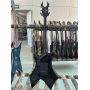 Custom BC.RICH high-end electric guitar in glossing black irregular shape guitar