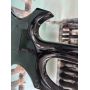 Custom BC.RICH high-end electric guitar in glossing black irregular shape guitar